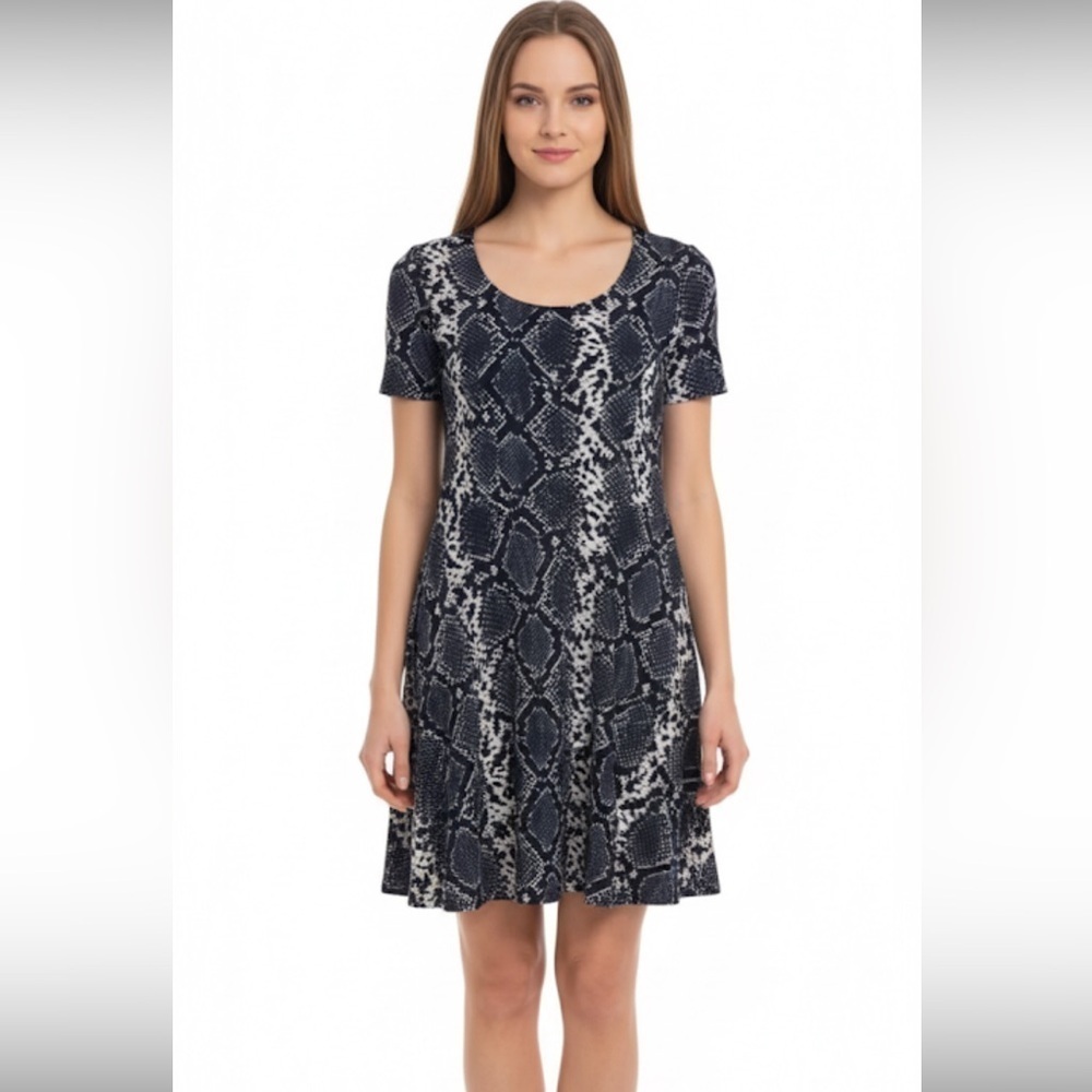 Capsule fit & flare dress size 10 snakeskin print